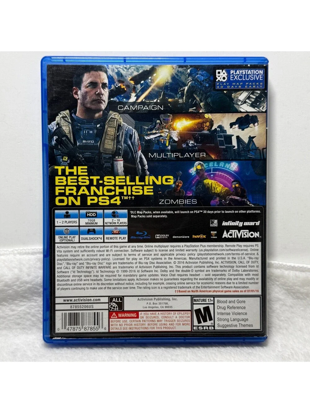 Call of Duty Infinite Warfare PS4 Complete CIB Authentic PlayStation 4